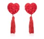 Latetobed Bdsm Line Rose Heart Nipple Covers Red