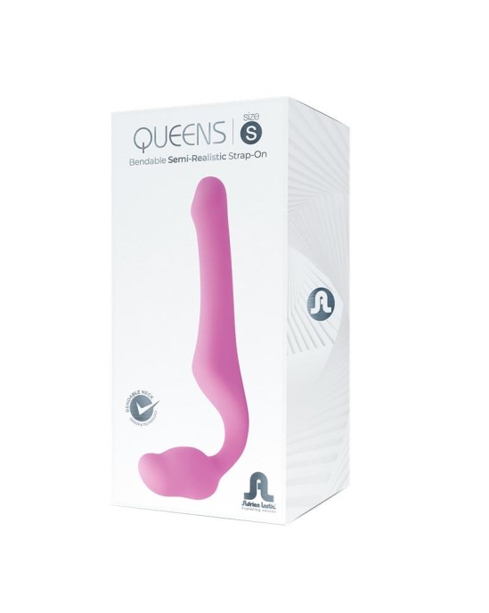 Adrien Lastic Queens S Strapless Strap-On Dildo Izmērs S Silikona Rozā