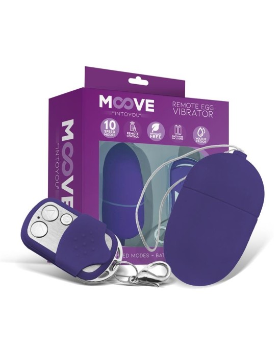 Moove Vibrating Egg with Remote Control Medium Size Purple