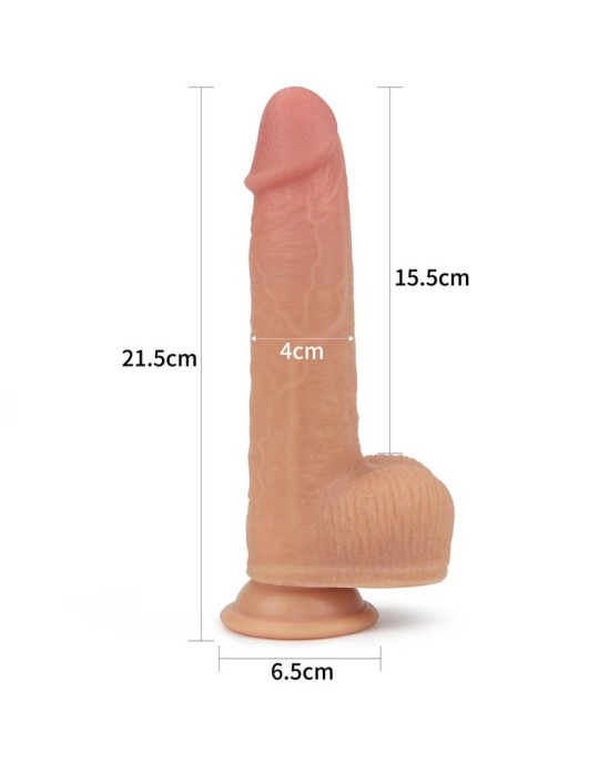 Lovetoy Dildo Nature Cock with Vibration and Rotation Anthony Flesh