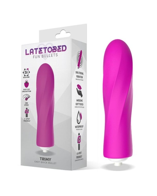 Latetobed Trimy Easy Quick Vibrating Bullet Silikona Rozā krāsa