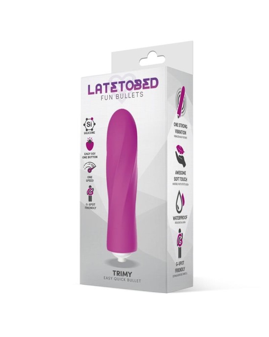 Latetobed Trimy Easy Quick Vibrating Bullet Silikona Rozā krāsa