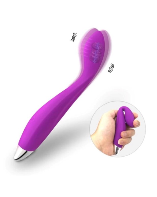 Action Nr. Desmit G-Spot Hyper-Flexible Vibe Magnetic USB silikona