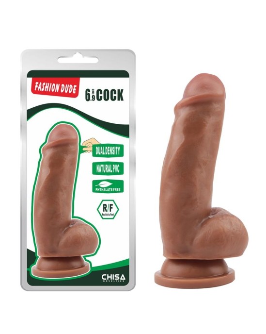 Chisa Dildo Dual Density Fashion Dude 17,5 x 4,9 cm latīņu