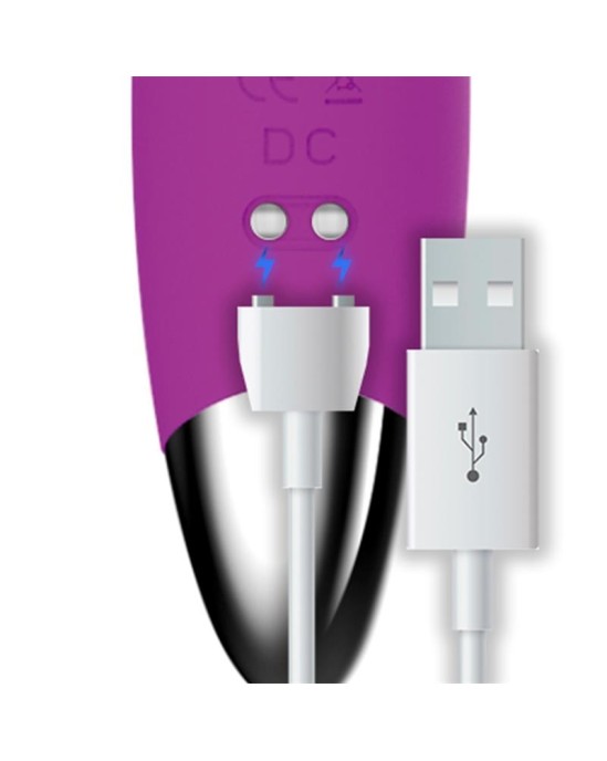 Action Nr. Desmit G-Spot Hyper-Flexible Vibe Magnetic USB silikona