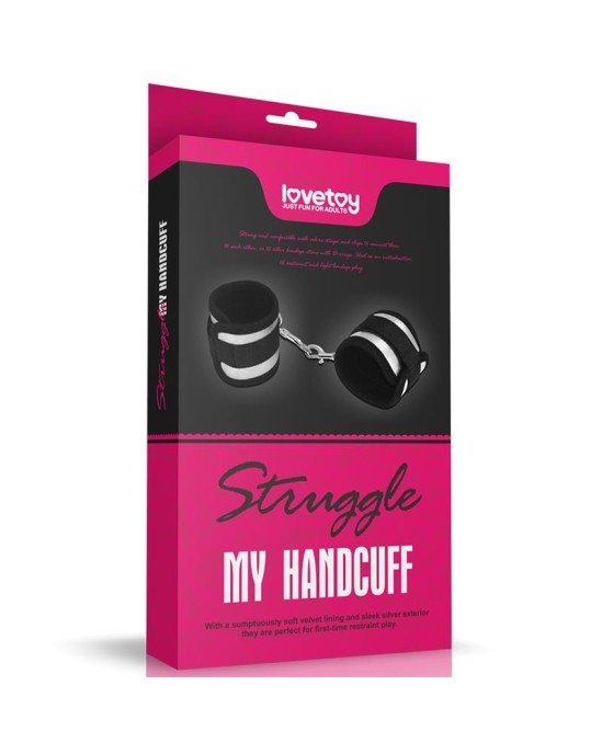 Lovetoy Наручники на липучке черные и серебристые