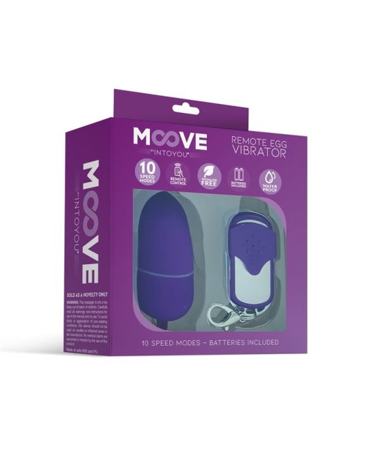 Moove Vibrating Egg with Remote Control Medium Size Purple