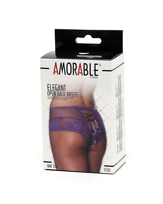 Amorable Wide Panties Corset Type Purple One Size