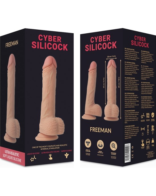 Cyber Silicock FREEMAN ULTRA REALISTIC MĪKSTS ŠĶIDRUMS SILIKONS 20cm