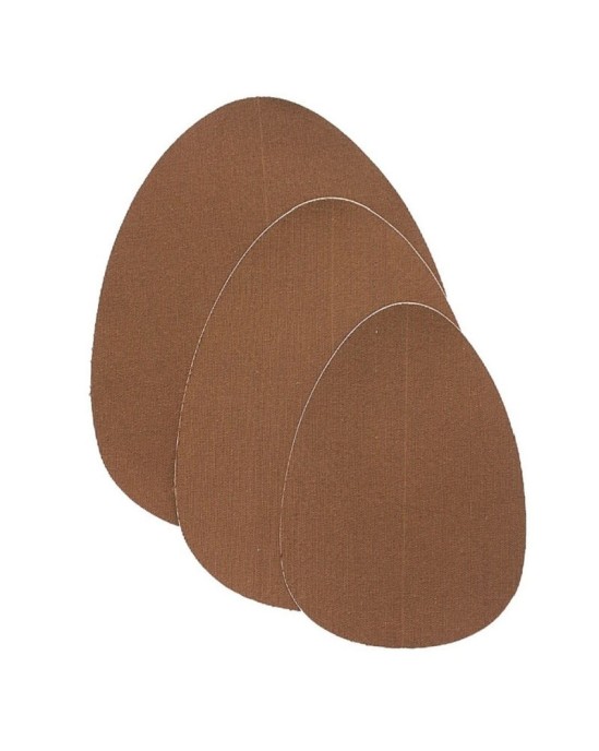 Bye Bra - Pull Ups BYE BRA BREAST LIFT PADS + 3 PAIRS OF SATIN NIPPLE COVERS - DARK BROWN SIZE A-C