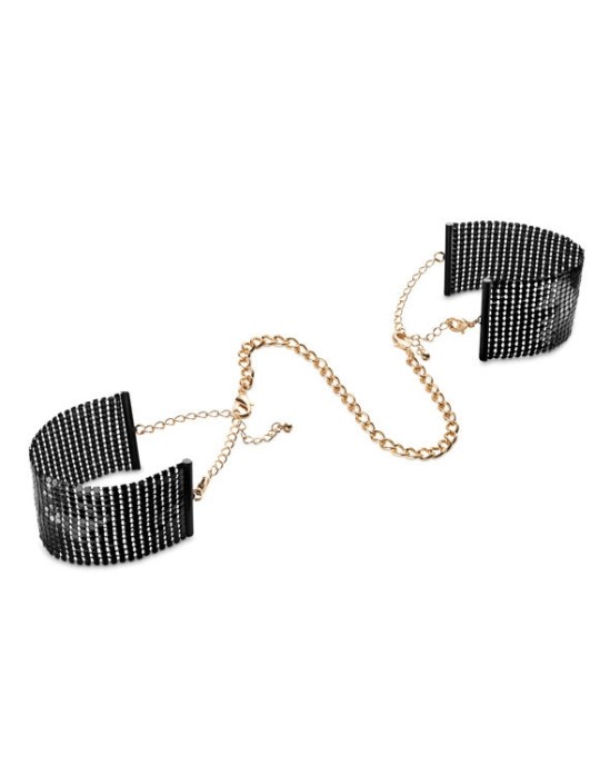 Bijoux Desire Metallique DESIR METALLIQUE BLACK METALLIC MESH HANDCUFFS