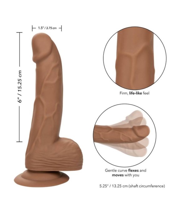 California Exotics Silikona dildo 15,24 CM brūns