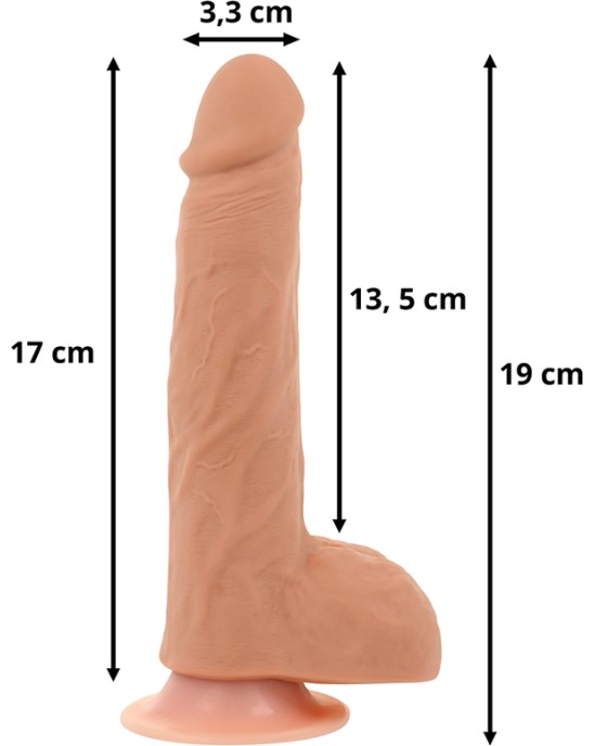 Ohmama Stimulating OHMAMA - AUGŠU UN LEJU DILDO AR SILTUMA FUNKCIJU UN TĀLVADĪBAS PULTI