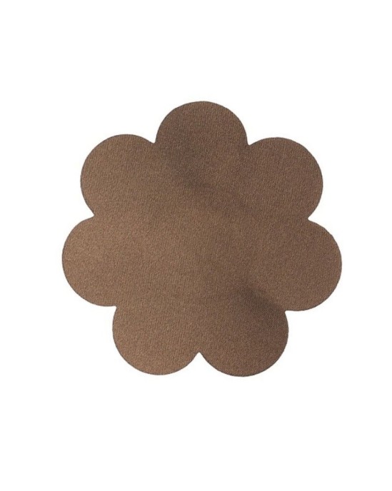 Bye Bra - Pull Ups BYE BRA BREAST LIFT PADS + 3 PAIRS OF SATIN NIPPLE COVERS - DARK BROWN SIZE A-C