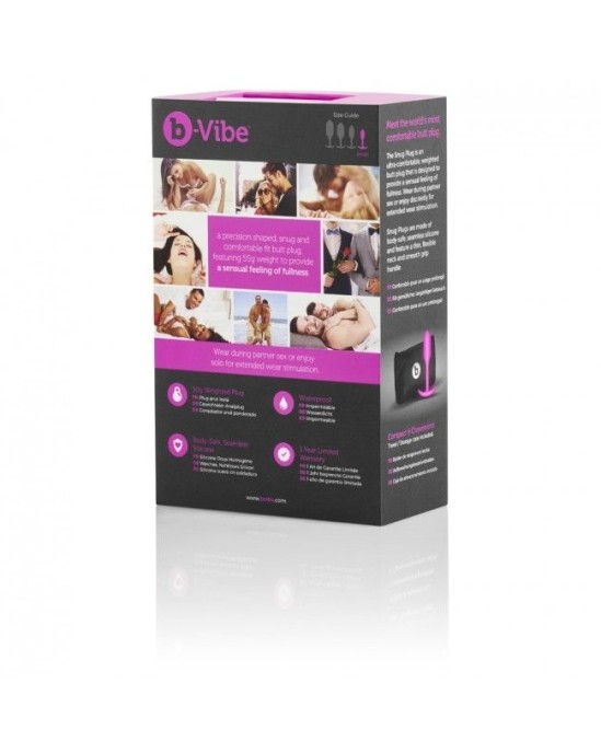 B-Vibe SNUG PLUG 1 ROZĀ