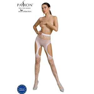 Passion Woman Garter & Stock PASSION - EKO KOLEKCIJA BODYSTOCKING ECO S005 WHITE