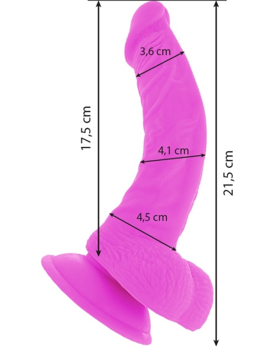 Diversia FLEXIBLE VIBRATING Dildo 21.5 CM - violets