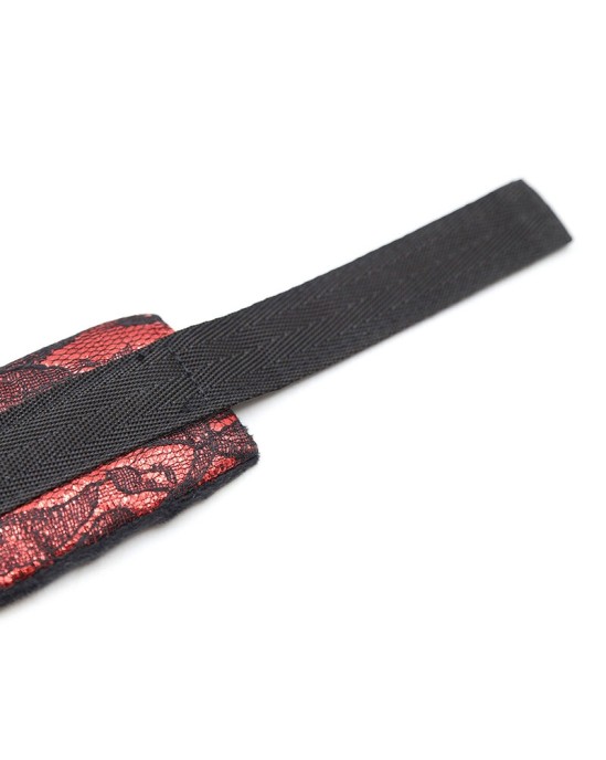 Ohmama Fetish VELVET HANDCUFFS WITH NYLON TAPE