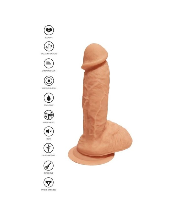 Get Real SILIKONA VIBRĒJOŠA DILDO ĀDA