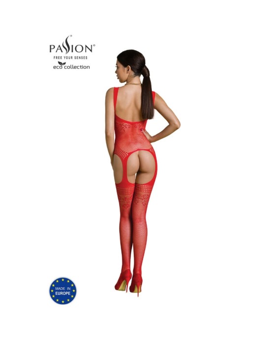 Passion Woman Bodystockings PASSION - ECO COLLECTION BODYSTOCKING ECO BS008 RED