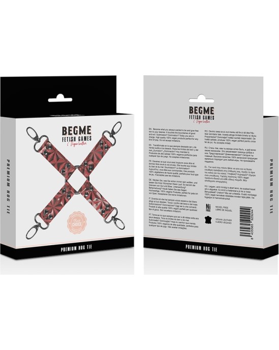 Begme Red Edition BEGME - ГАЛСТУК RED EDITION ПРЕМИУМ ВЕГАНСКАЯ КОЖАНАЯ СВИНЬЯ