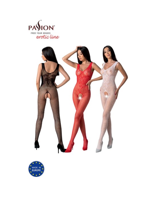 Passion Woman Bodystockings PASSION - BS098 RED BODYSTOCKING VIENS IZMĒRS