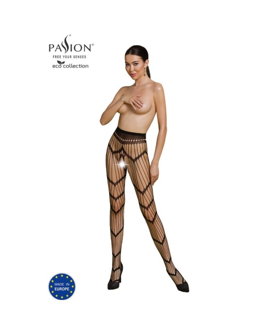 Passion Woman Garter & Stock PASSION - ECO COLLECTION BODYSTOCKING ECO S006 BLACK