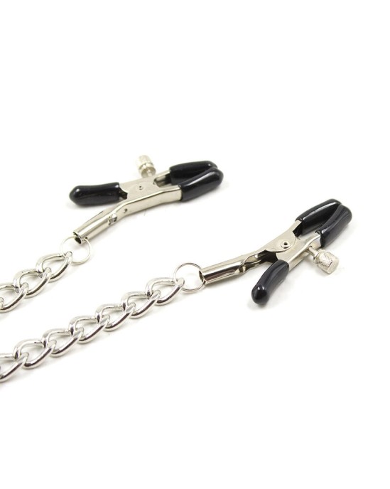 Ohmama Fetish 4 NIPPLE Clamps WITH CHAINS