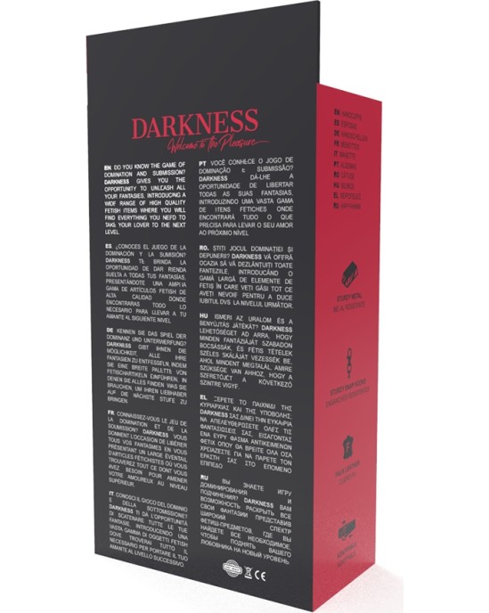 Darkness Bondage TUMŠUMS - MELNI REGULĒJAMI ROKU DZELŽI AR dubultā pastiprinājuma lenti