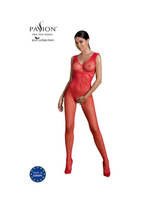 Passion Woman Bodystockings PASSION - ECO COLLECTION ТЕЛЕНЬ-ЧУЛКИ ECO BS003 RED