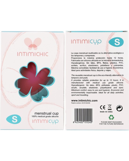 Intimichic MENSTRUAL CUP MEDICAL GRADE SILICONE SIZE S