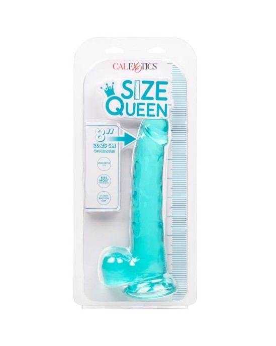 California Exotics CALEX IZMĒRS QUEEN DILDO - ZILS 20,3 CM