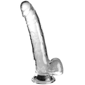 King Cock DZIDRS - DILDO AR sēkliniekiem 20,3 CM caurspīdīgs