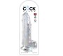 King Cock CLEAR - DILDO WITH TESTICLES 20.3 CM TRANSPARENT