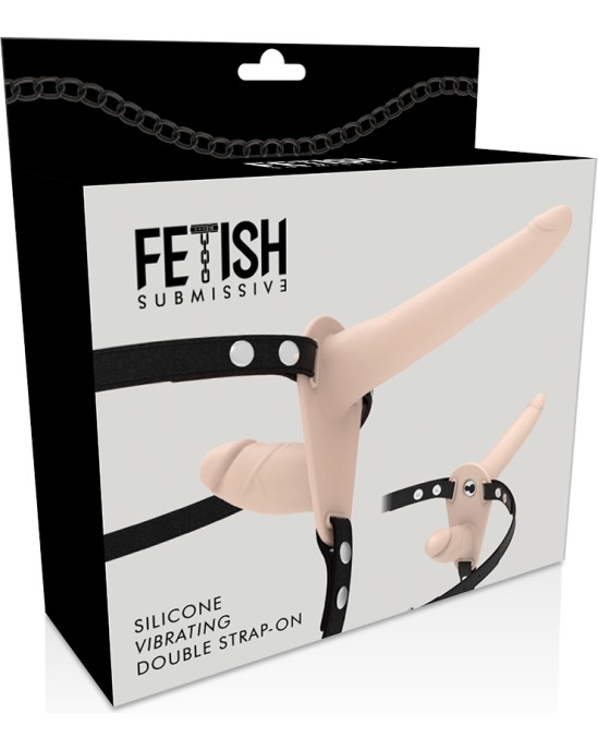 Fetish Submissive Harness DOUBLE PENETRATION FLESH UP VIBRATOR