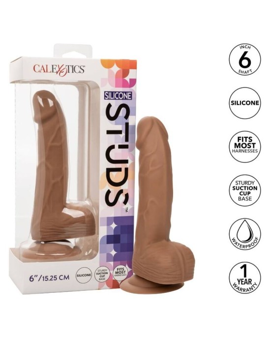 California Exotics Silikona dildo 15,24 CM brūns