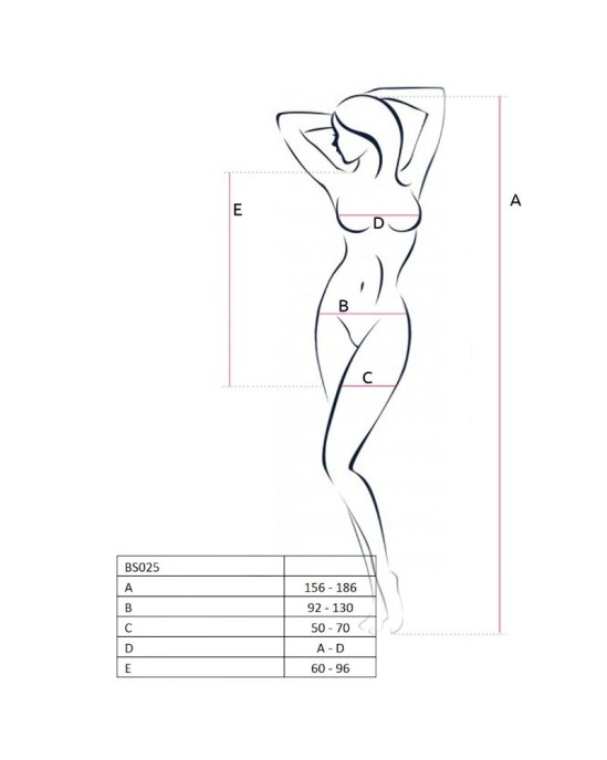 Passion Woman Bodystockings PASSION WOMAN BS025 BODYSTOCKING BLACK DRESS STYLE ONE SIZE