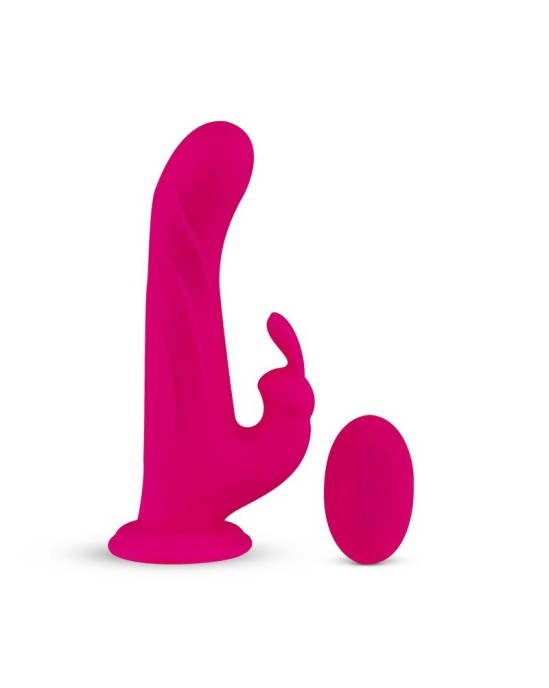 Feelztoys Rozā virpuļpulss, truša vibrators un tālvadības pults