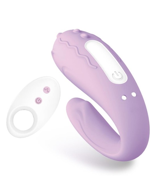 Intoyou Brightmauve Couples Vibrator Two Motors Remote Control USB Silicone