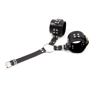 Latetobed Bdsm Line Collar with Restraints Adjustable Black