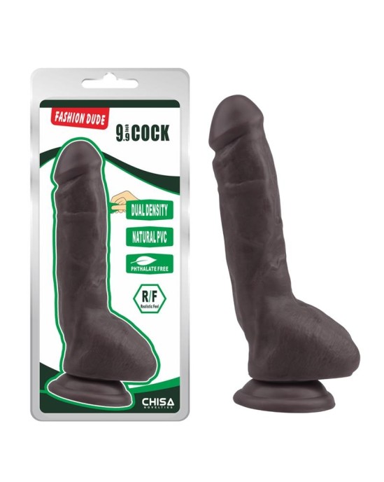 Chisa Fashion Dude Dual Density Dildo 23 cm x 4,3 cm brūns