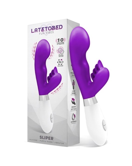 Latetobed Sliper Rabbit Vibe Silicone Purple