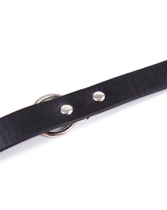 Latetobed Bdsm Line Collar with Bell Adjustable 43 cm Black