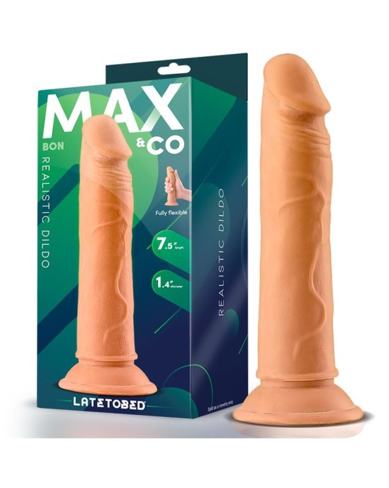 Max & Co Bon Realistic Dildo with Suction Cup 7.5 Flesh