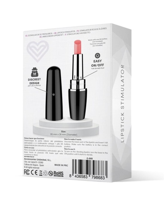 Latetobed Viblips Lipstick Stimulator Black