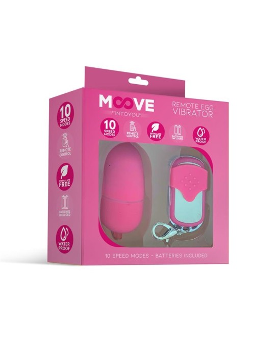 Moove Vibrating Egg with Remote Control Medium Size Pink