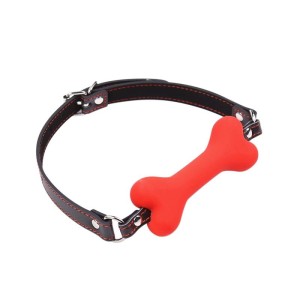 Latetobed Bdsm Line Bone Gag Ball Red