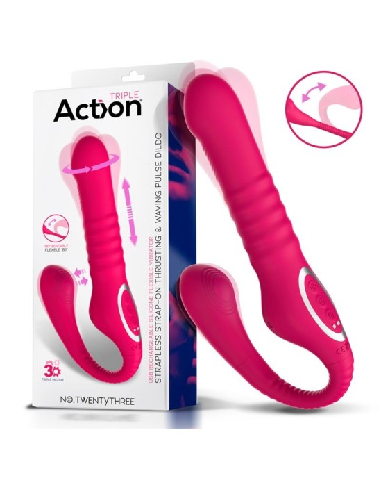 Action Nr. TwentyThree Double Vibe Pulsation and Thrusting Flexible 180