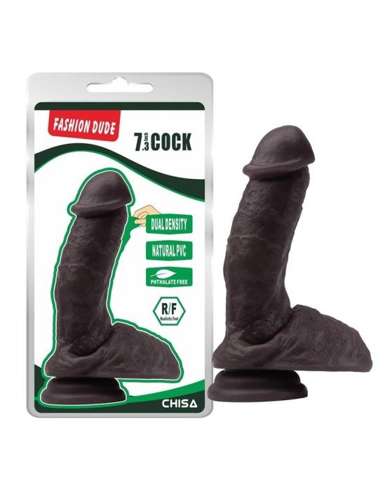 Chisa Dildo Dual Density Fashion Dude 18,5 x 4,3 cm brūns