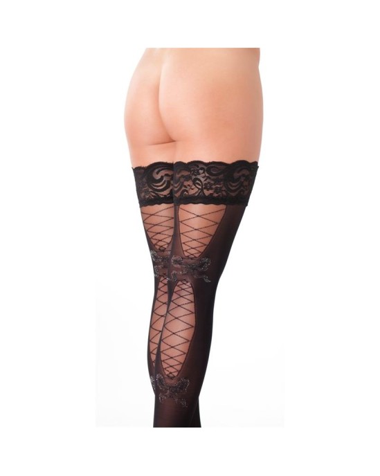 Amorable Rimba Hold-up Stockings Black One Size